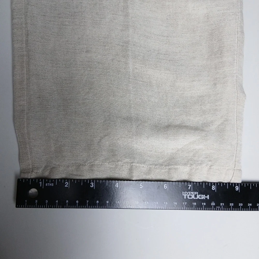 Cubavera Mens Linen Blend Drawstring Pants Beige Casual Resort Coastal